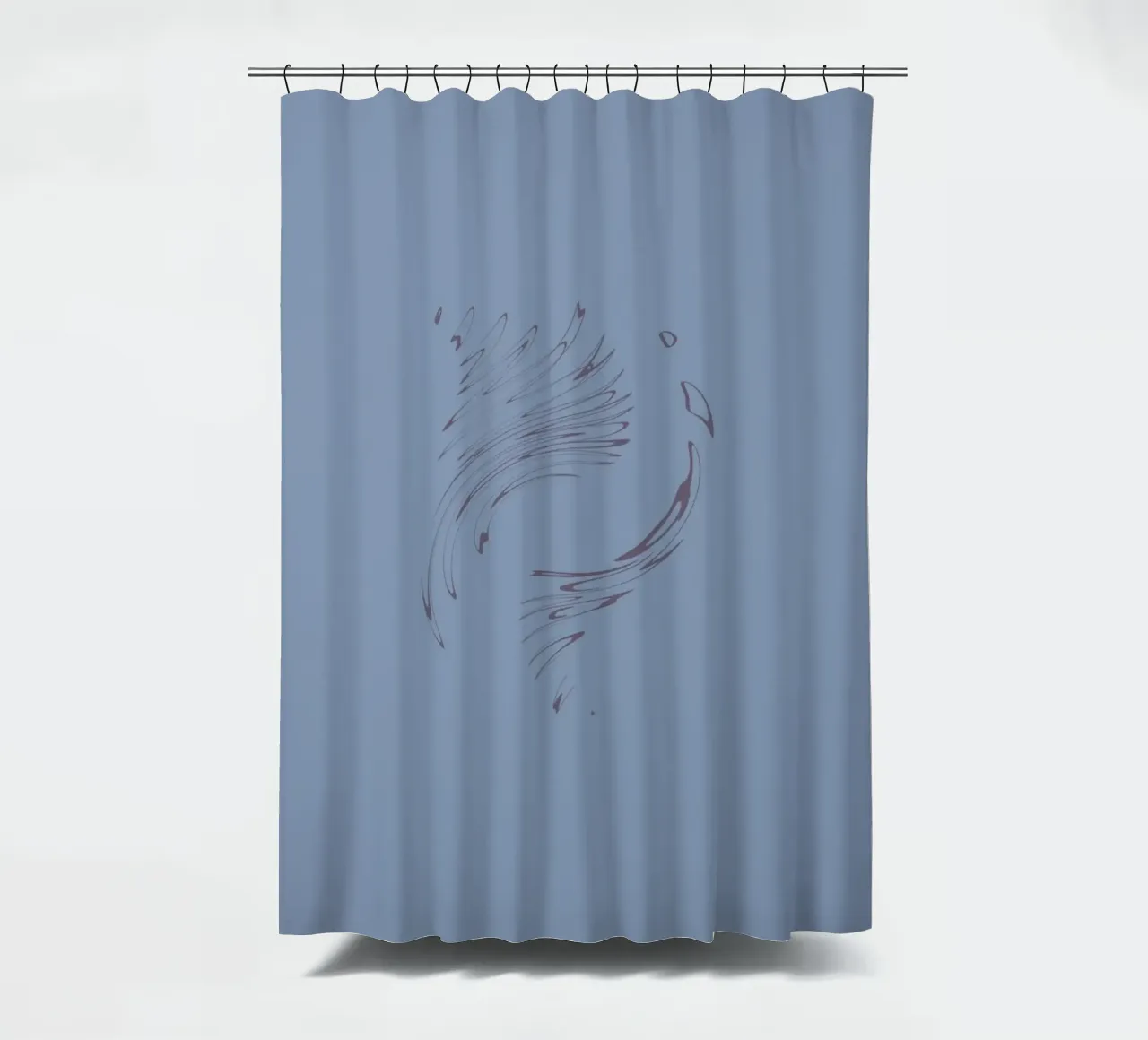 Abstract dynamic circular pattern in blue tones shower curtain by Something for you