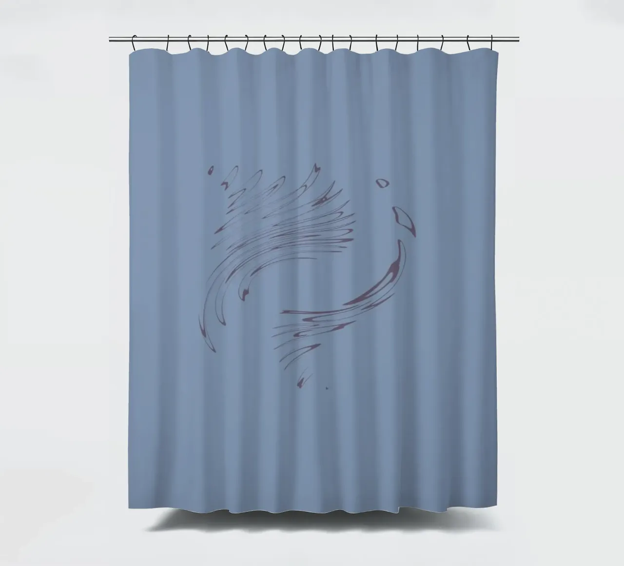 Abstract dynamic circular pattern in blue tones shower curtain by Something for you