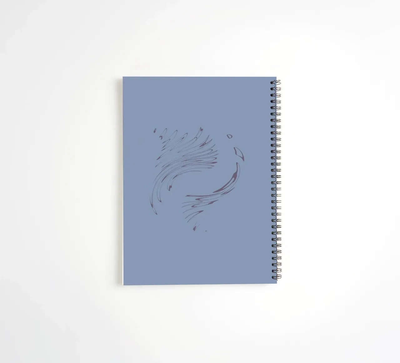 Abstract dynamic circular pattern in blue tones spiral notebook by Something for you