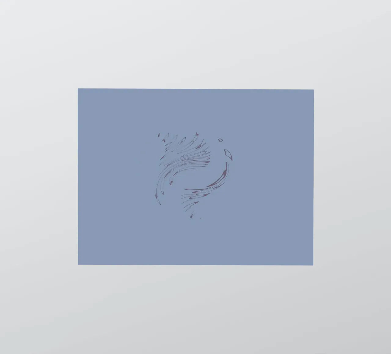 Motif circulaire abstrait et dynamique dans les tons bleus autocollant de Something for you