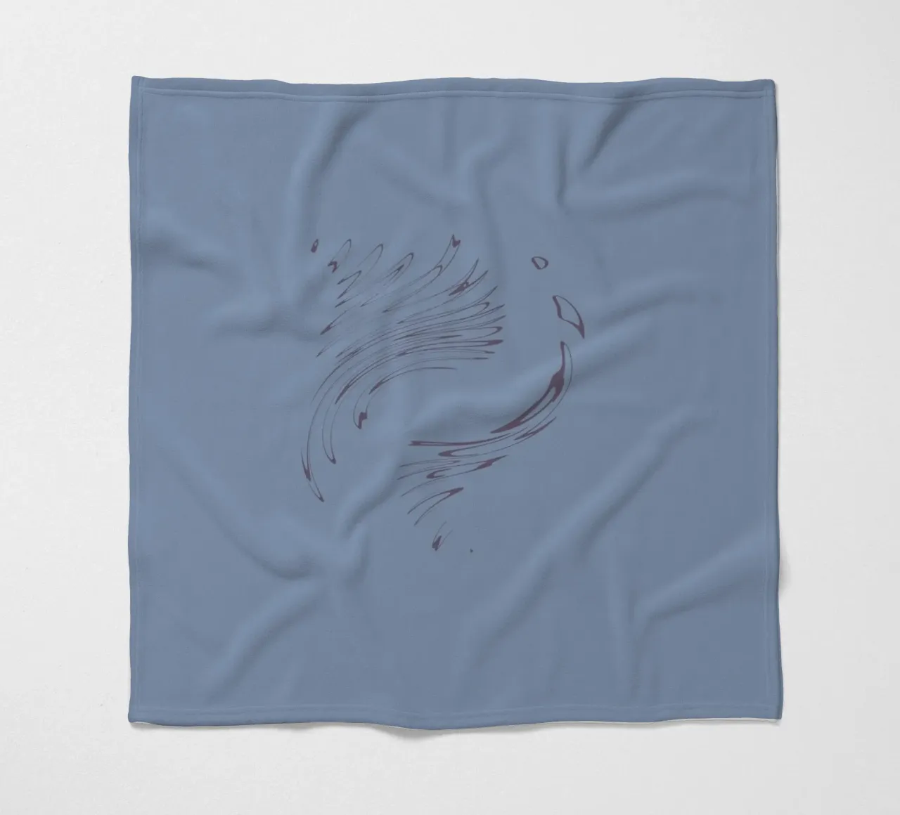 Abstract dynamic circular pattern in blue tones fleece blanket by Something for you