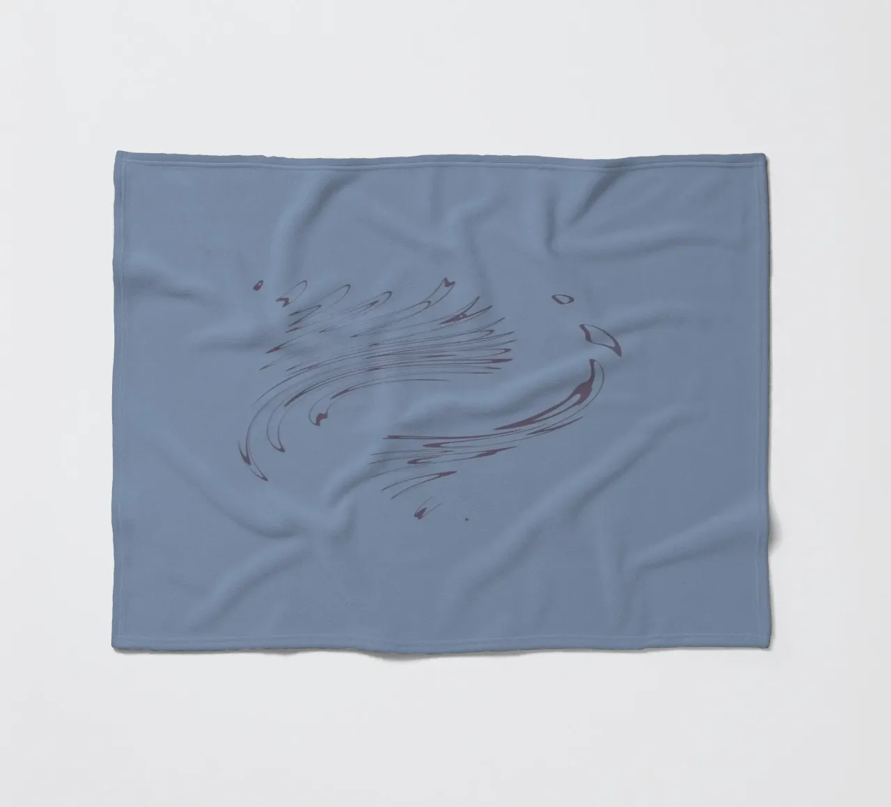 Abstract dynamic circular pattern in blue tones fleece blanket by Something for you