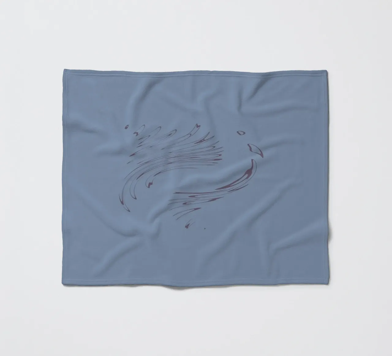 Abstract dynamic circular pattern in blue tones fleece blanket by Something for you