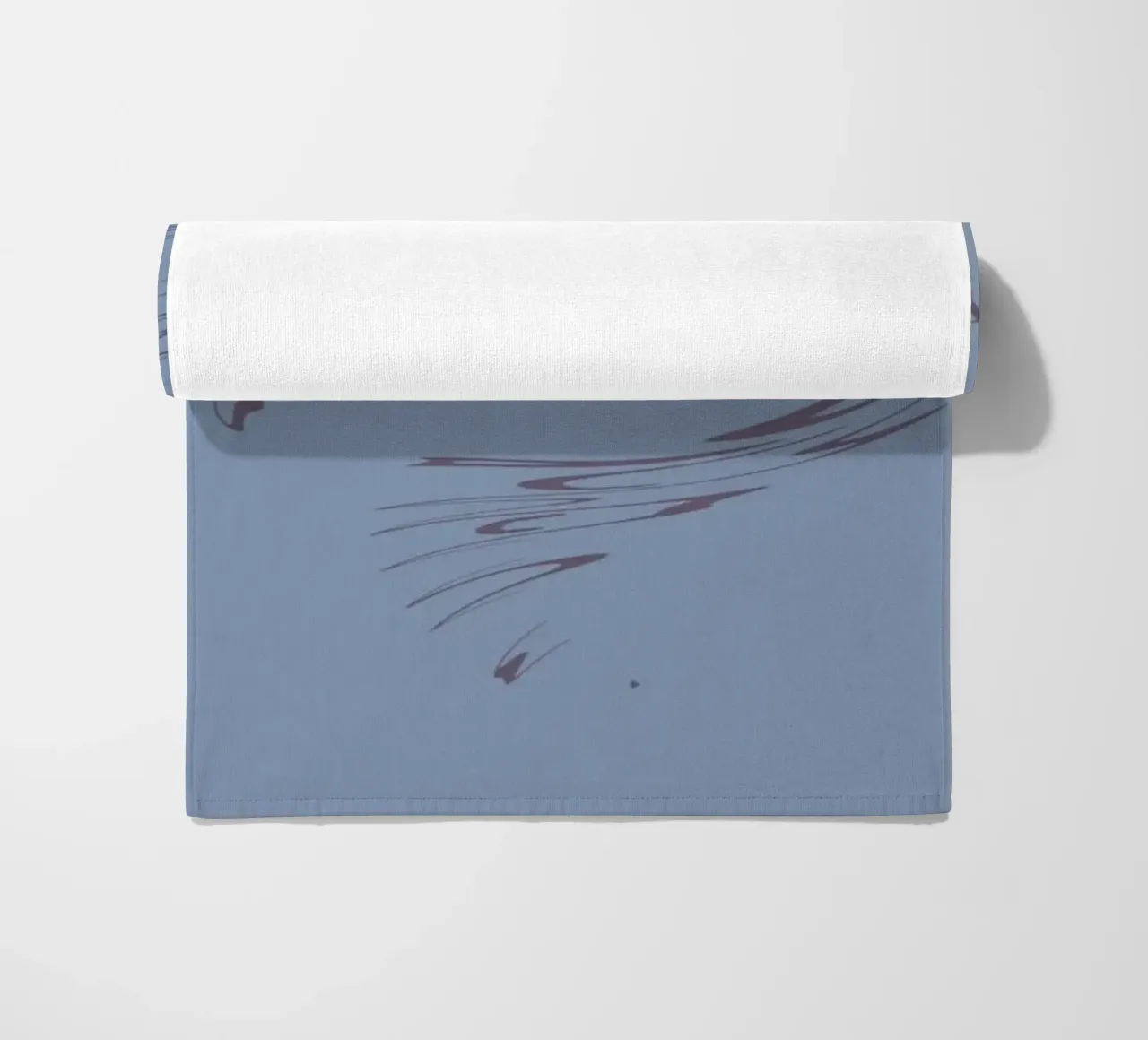 Abstract dynamic circular pattern in blue tones beach towel by Something for you