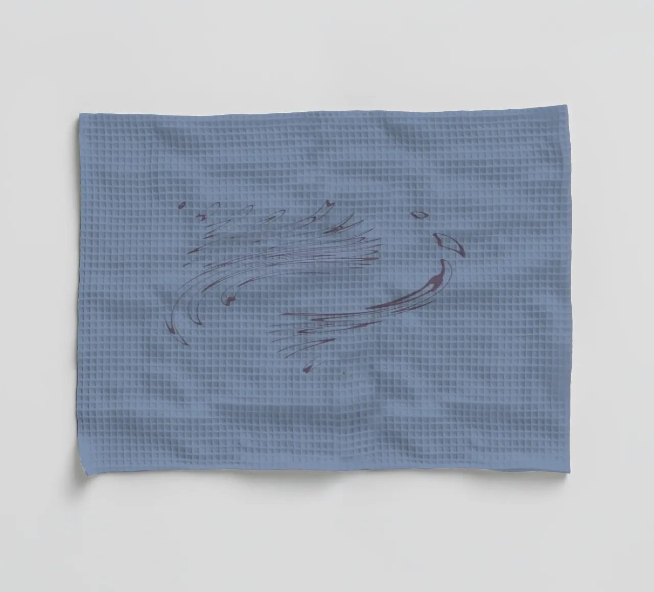 Abstract dynamic circular pattern in blue tones tea towel by Something for you