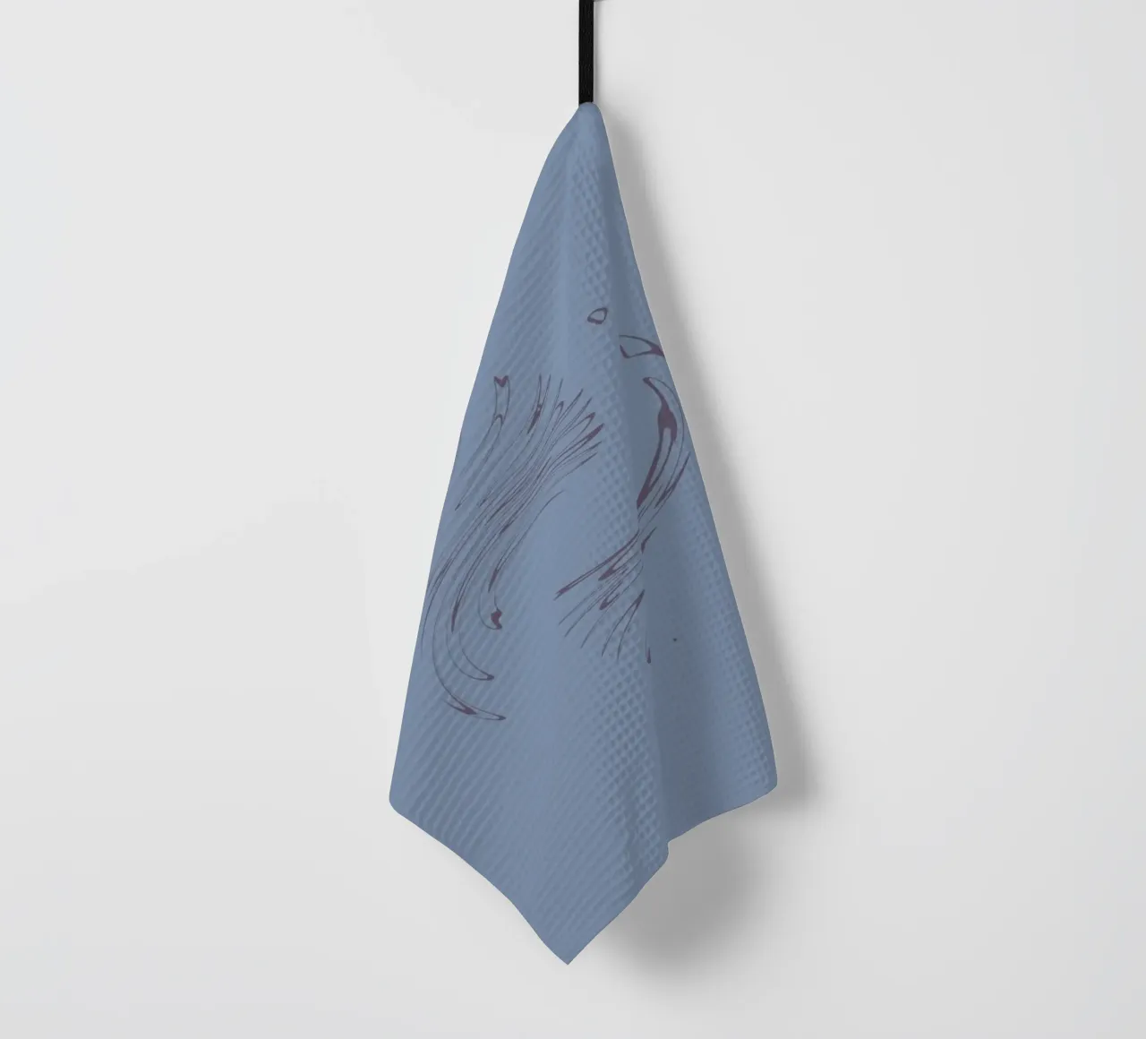 Motif circulaire abstrait et dynamique dans les tons bleus torchon de Something for you