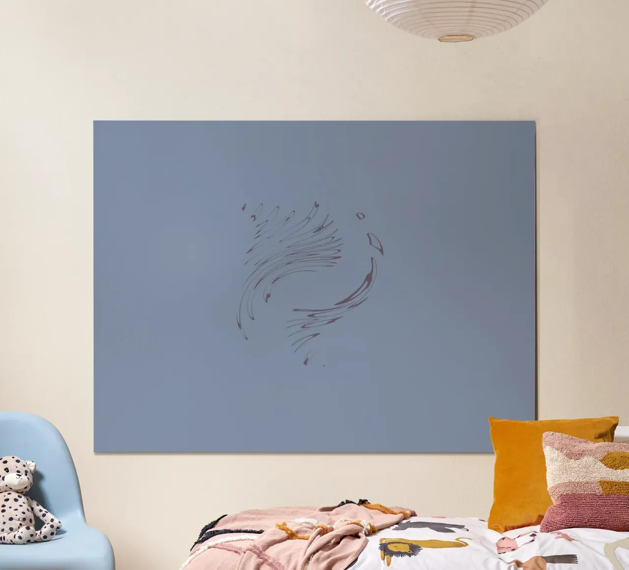 Abstract dynamic circular pattern in blue tones hahnemühle by Something for you