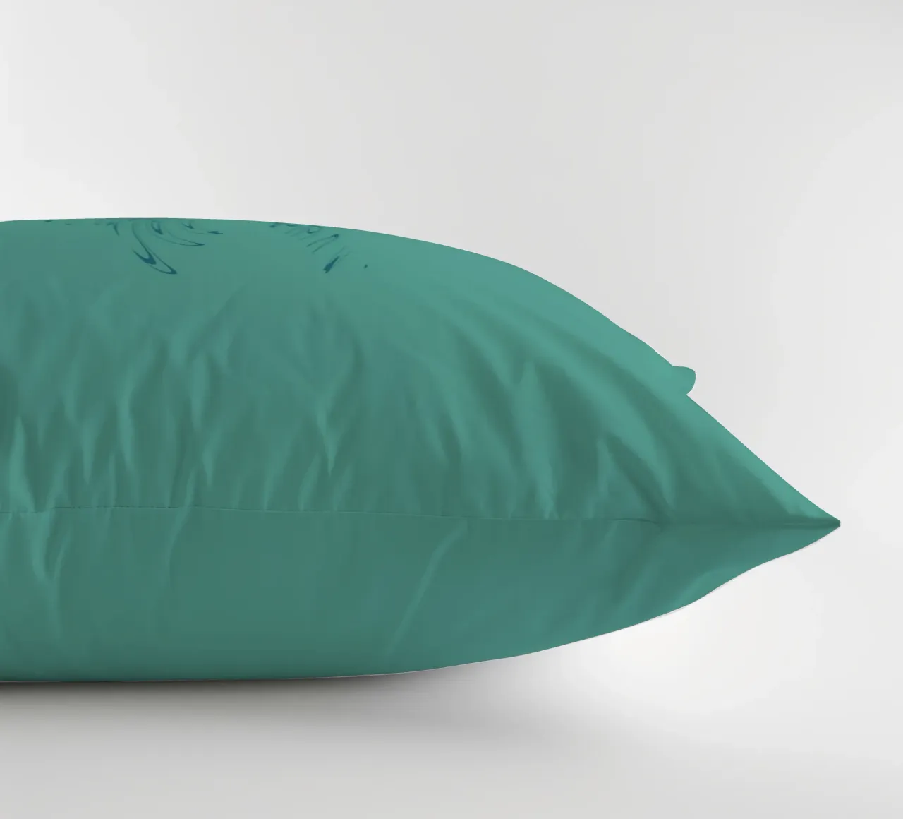 Abstract dynamic curved pattern in green and blue decorative cushion by Something for you