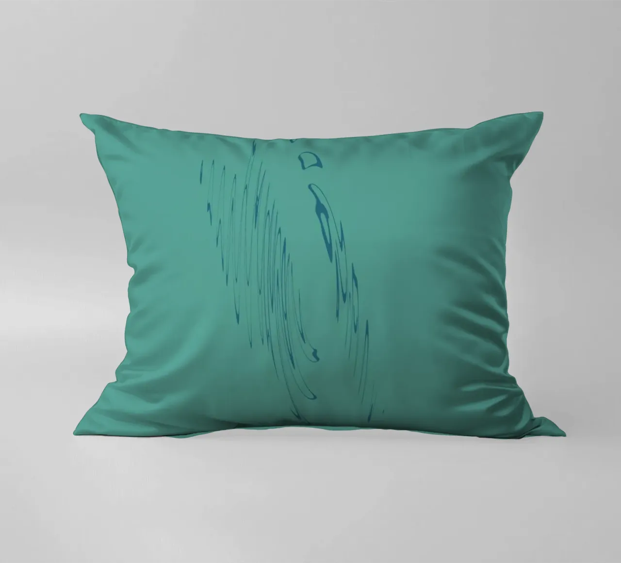 Abstract dynamic curved pattern in green and blue decorative cushion by Something for you