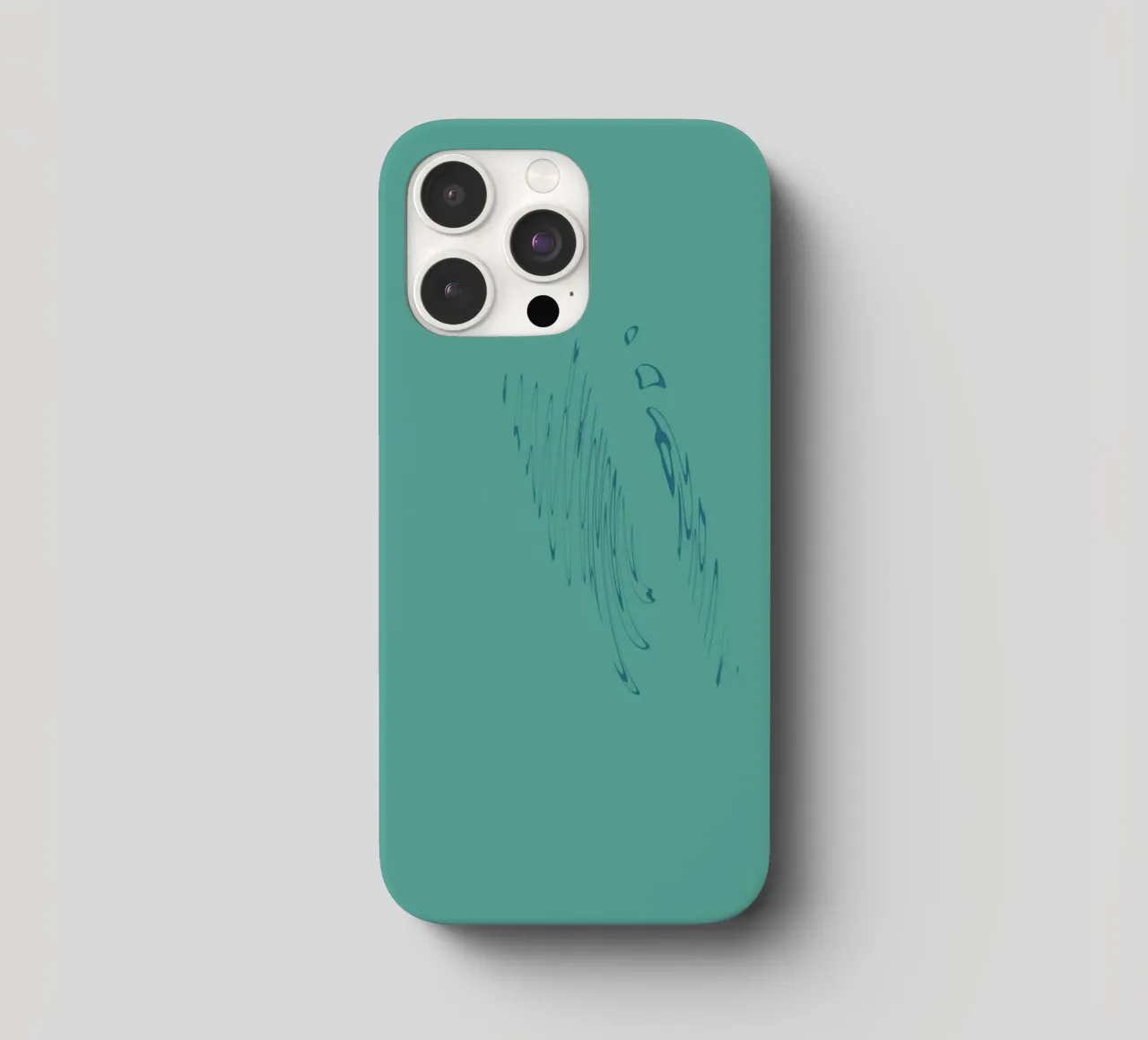 Abstract dynamic curved pattern in green and blue iphone case by Something for you