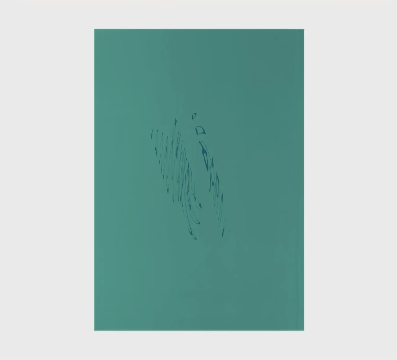 Abstract dynamic curved pattern in green and blue notebook by Something for you