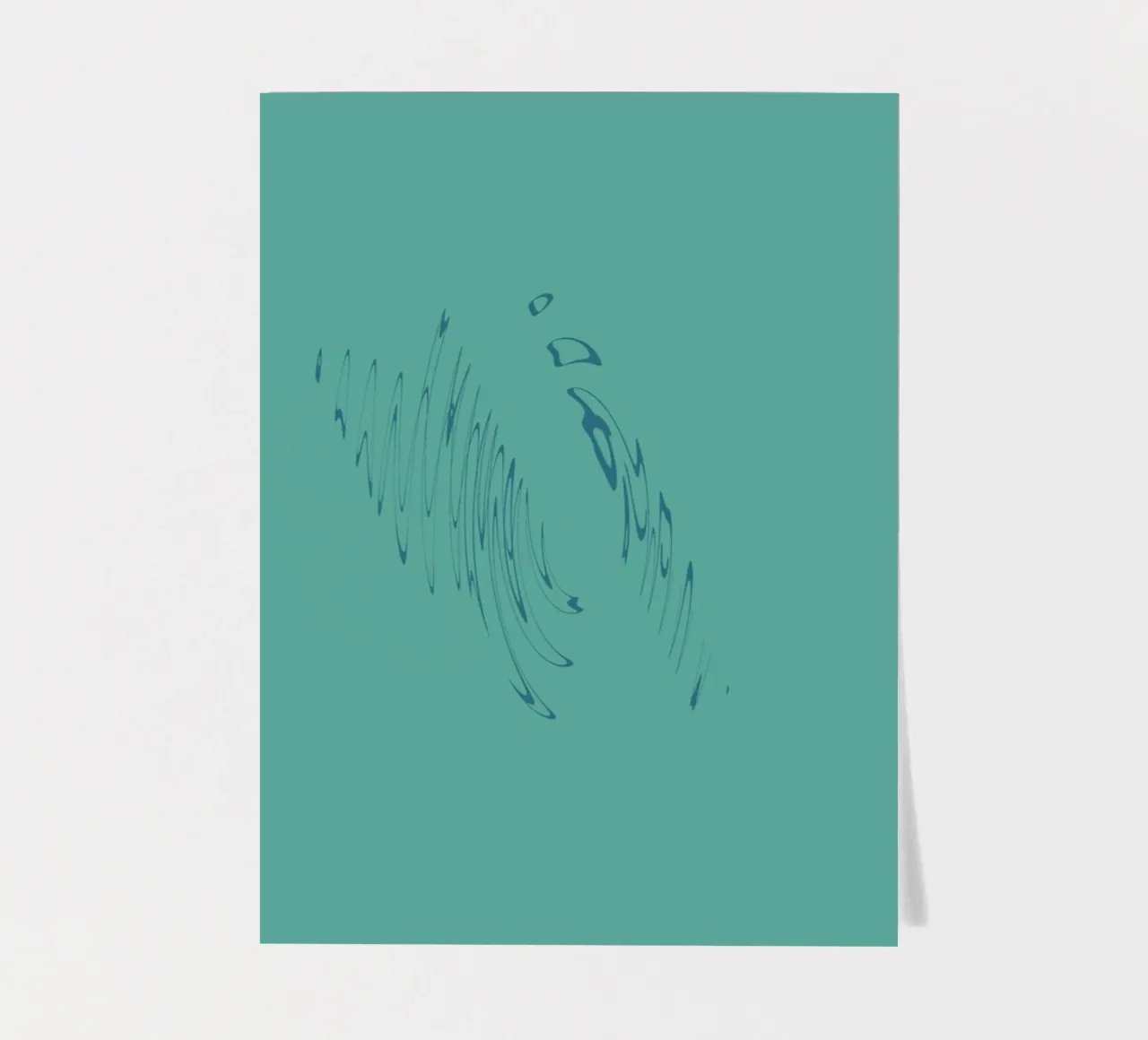 Abstract dynamic curved pattern in green and blue sticker sheet by Something for you