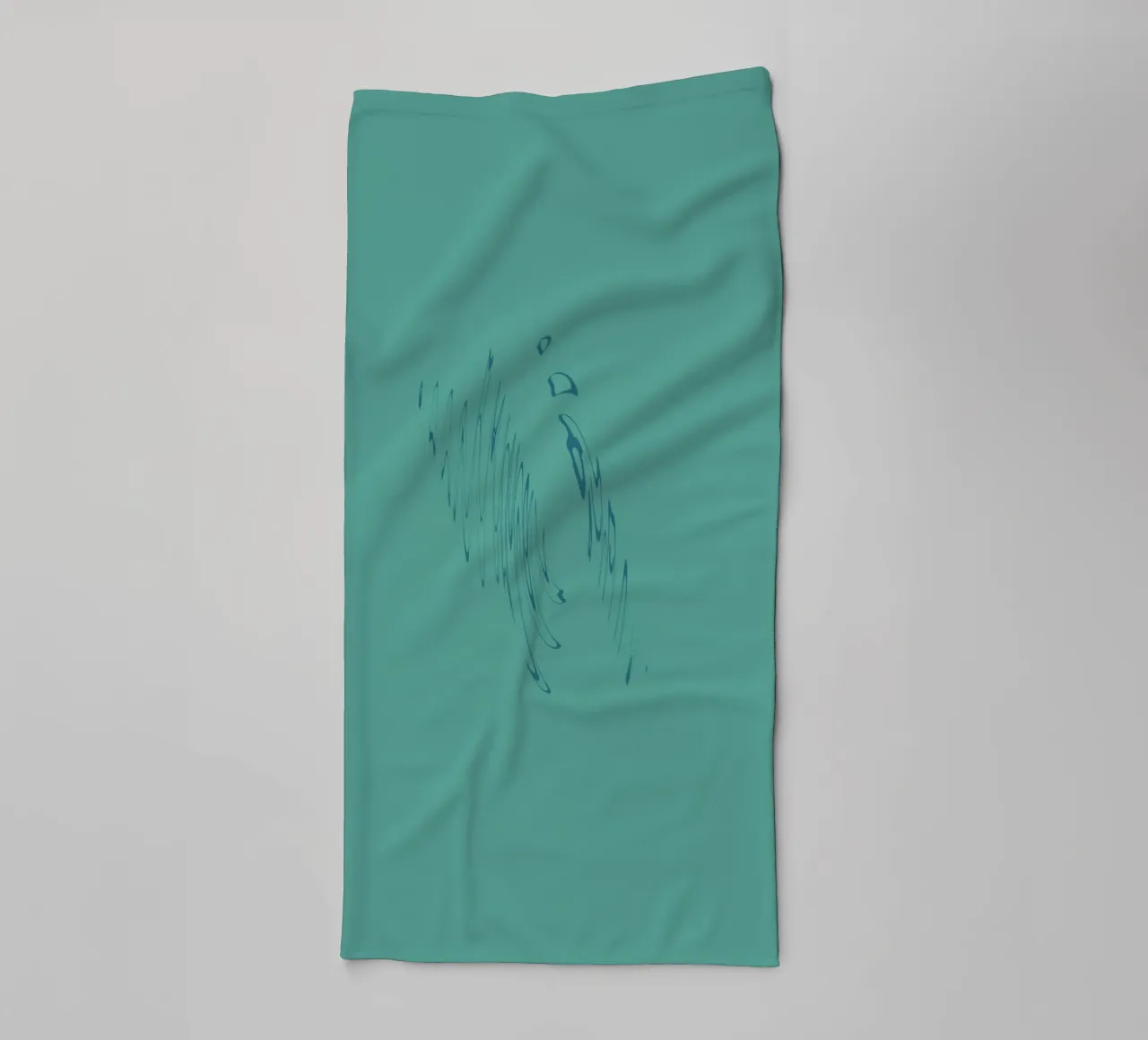 Abstract dynamic curved pattern in green and blue towel by Something for you