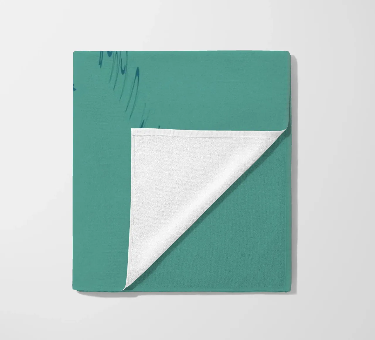 Abstract dynamic curved pattern in green and blue beach towel by Something for you