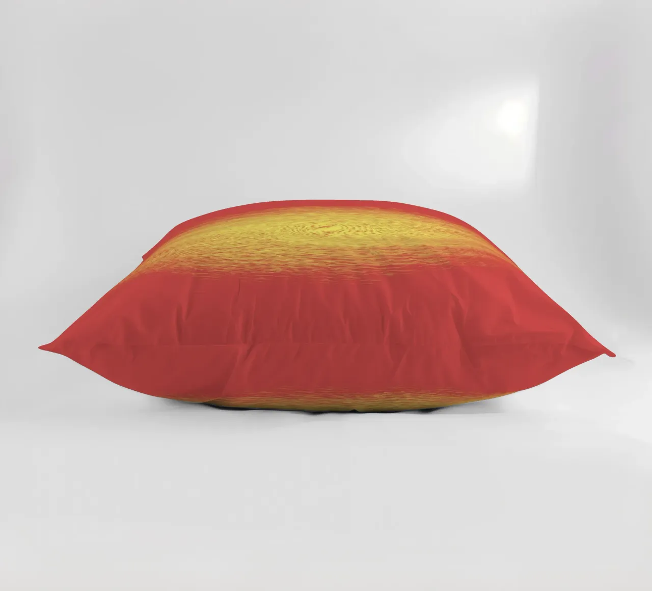 Abstract dynamic pattern in red and yellow decorative cushion by Something for you