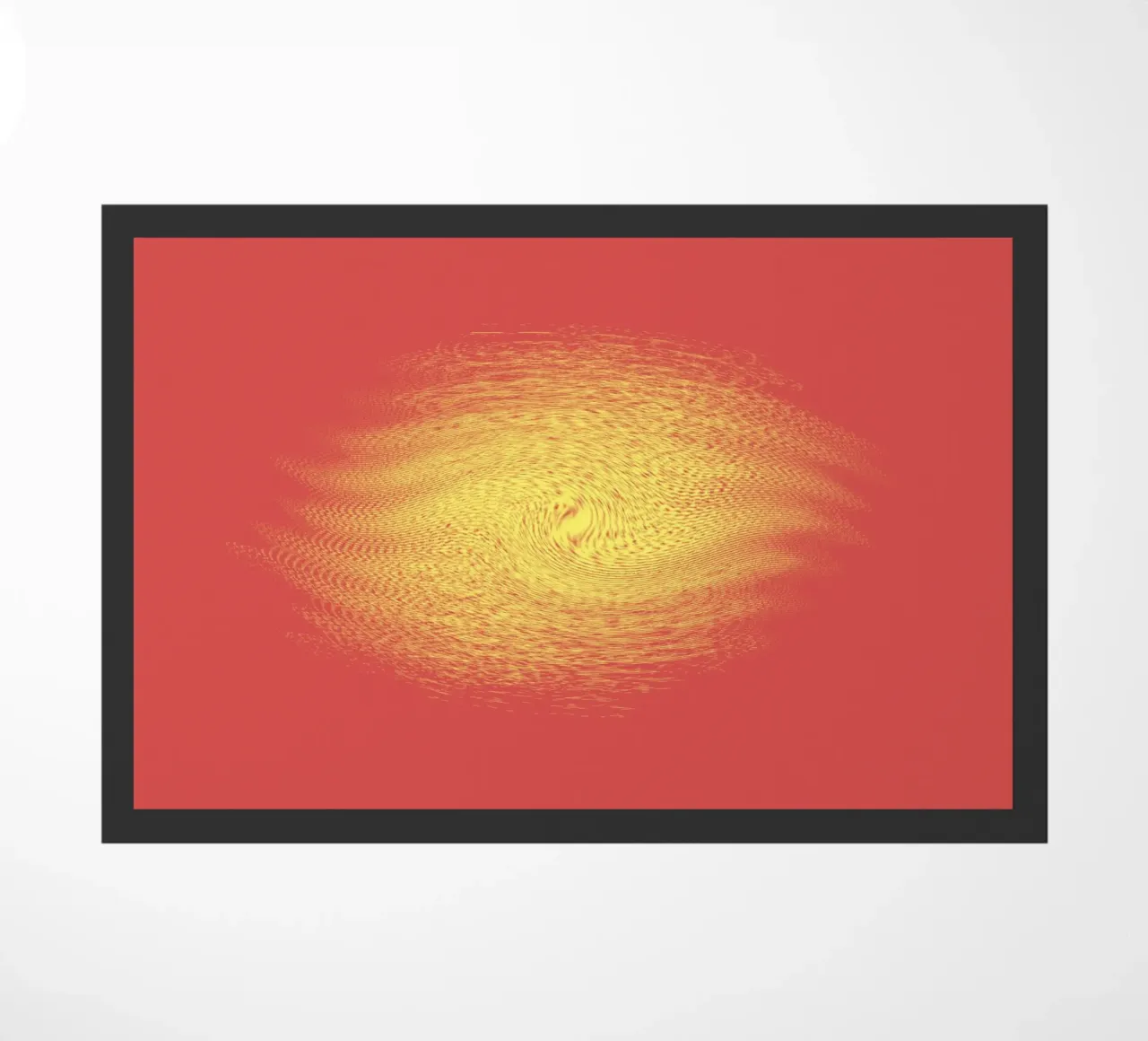 Abstract dynamic pattern in red and yellow doormat by Something for you