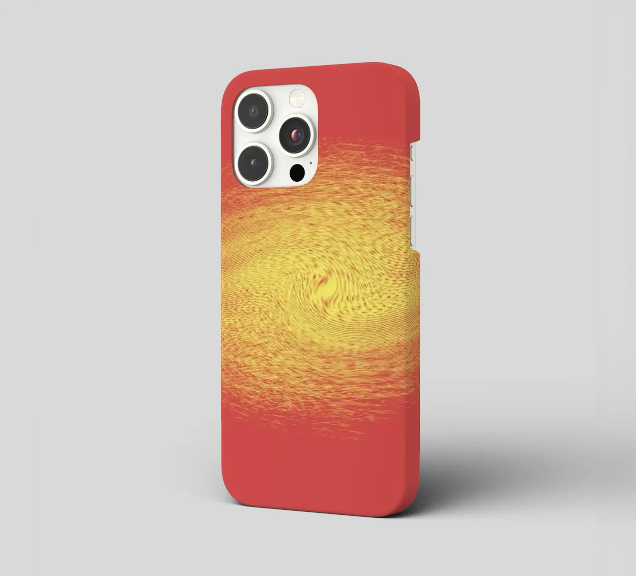Abstract dynamic pattern in red and yellow iphone case by Something for you