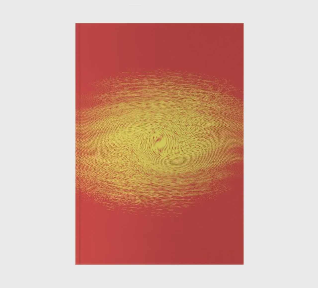 Abstract dynamic pattern in red and yellow notebook by Something for you