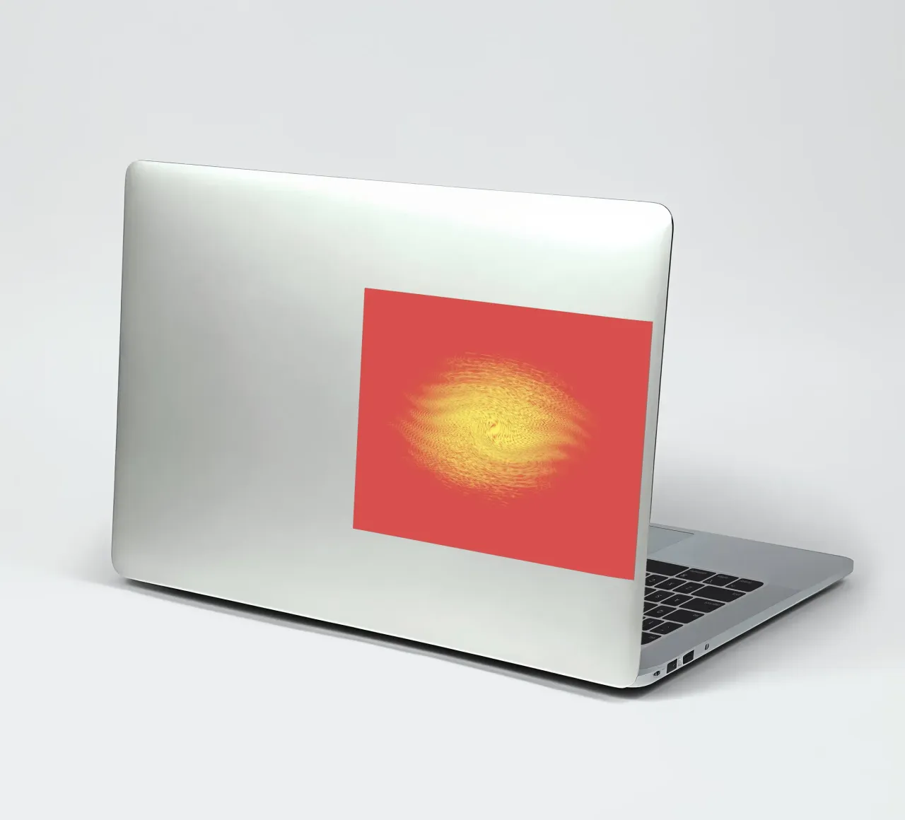 Abstract dynamic pattern in red and yellow sticker by Something for you