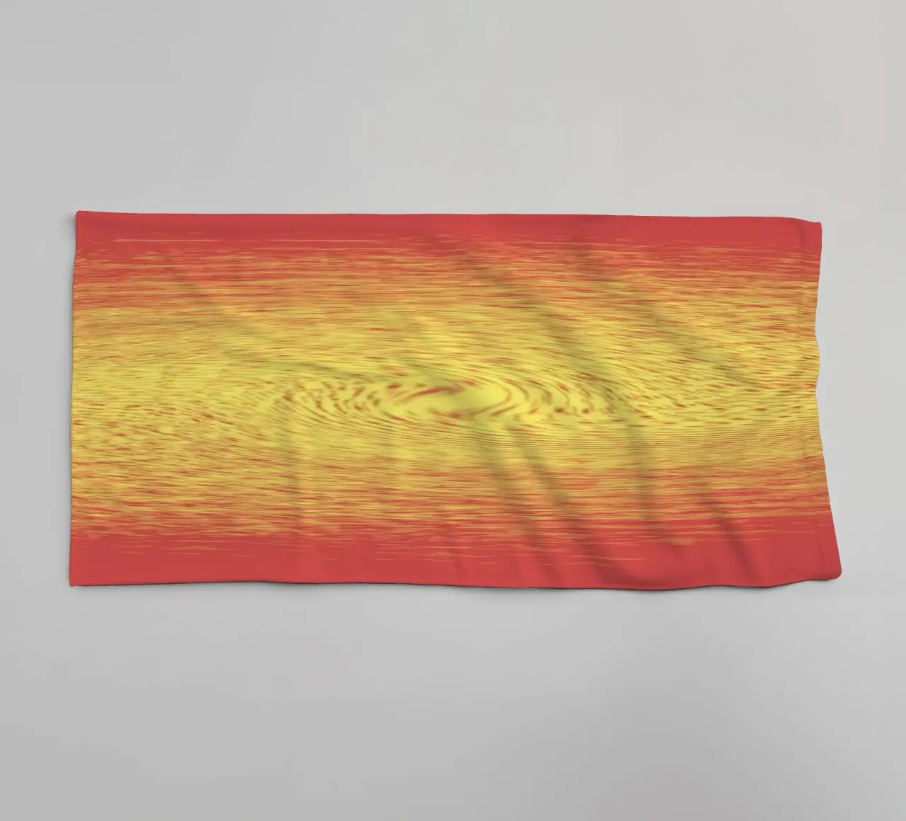Motif dynamique abstrait en rouge et jaune serviette de bain de Something for you