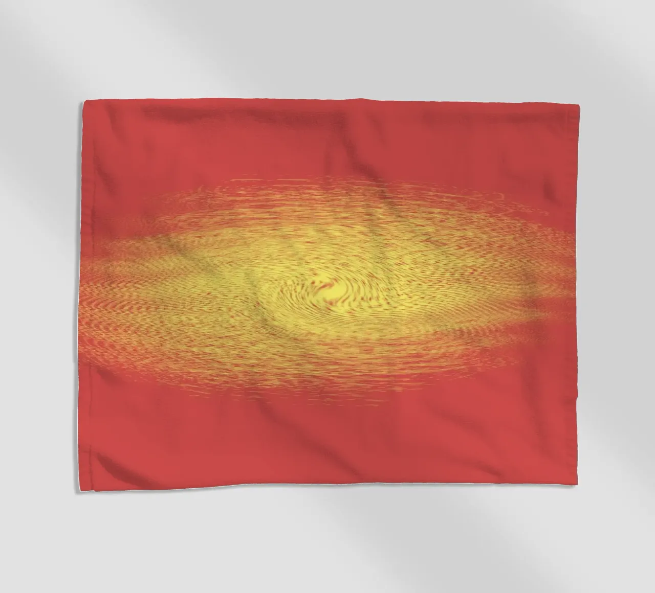 Abstract dynamic pattern in red and yellow beach towel by Something for you