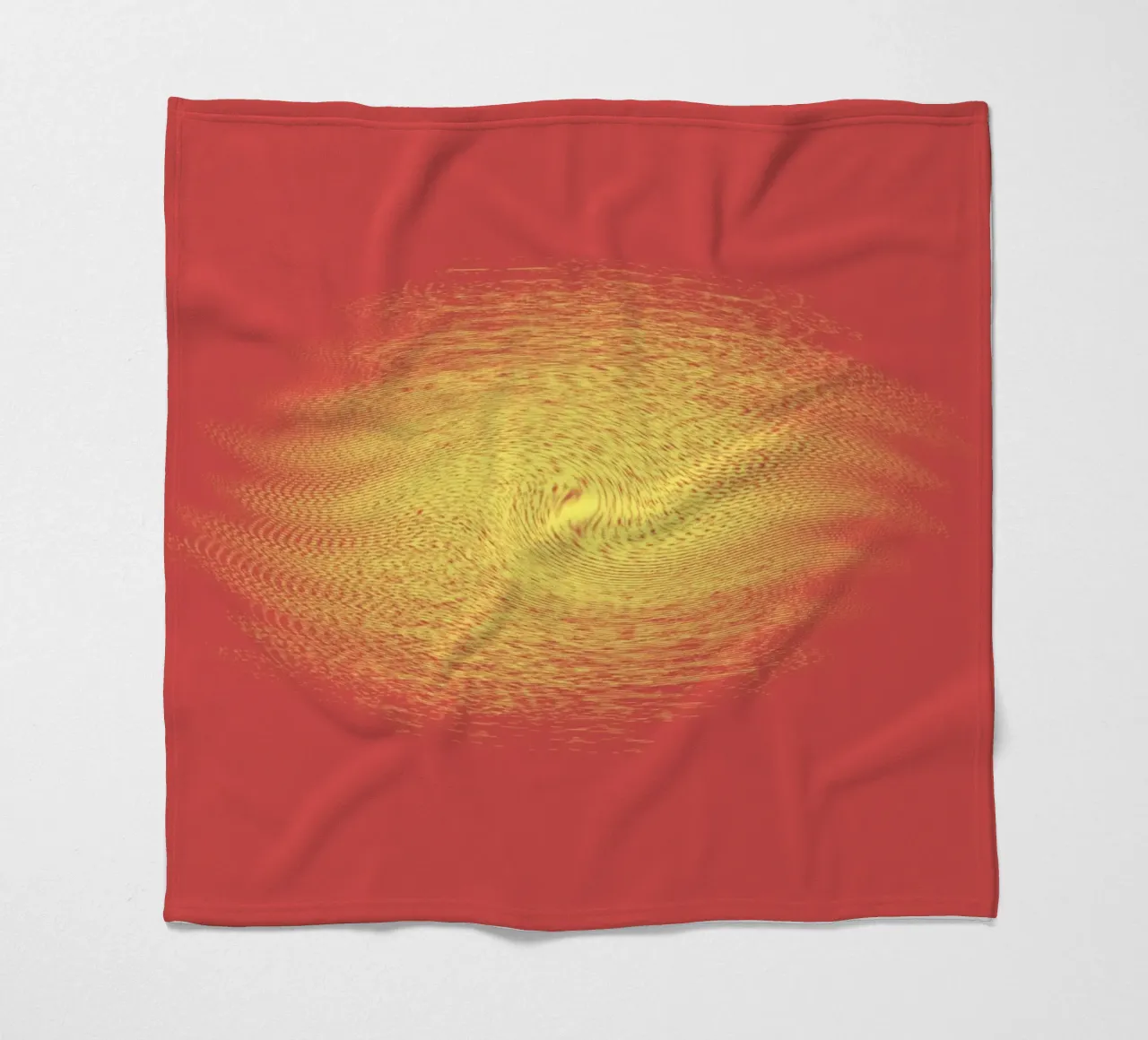 Abstract dynamic pattern in red and yellow fleece blanket by Something for you