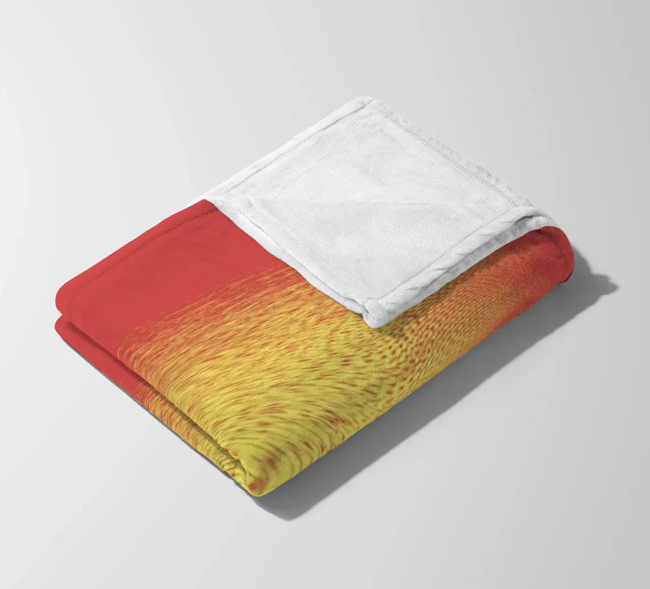 Abstract dynamic pattern in red and yellow fleece blanket by Something for you