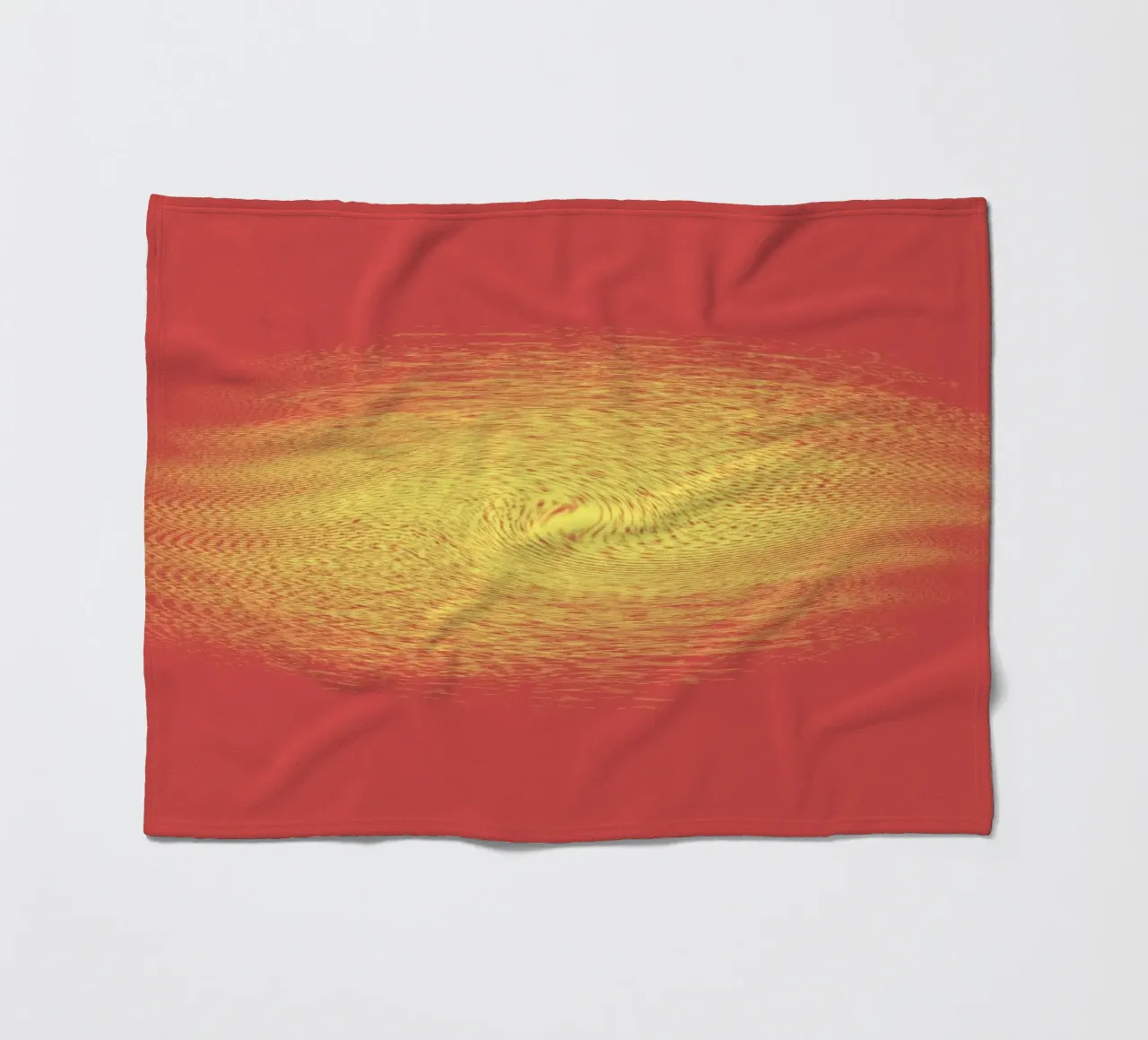 Abstract dynamic pattern in red and yellow fleece blanket by Something for you