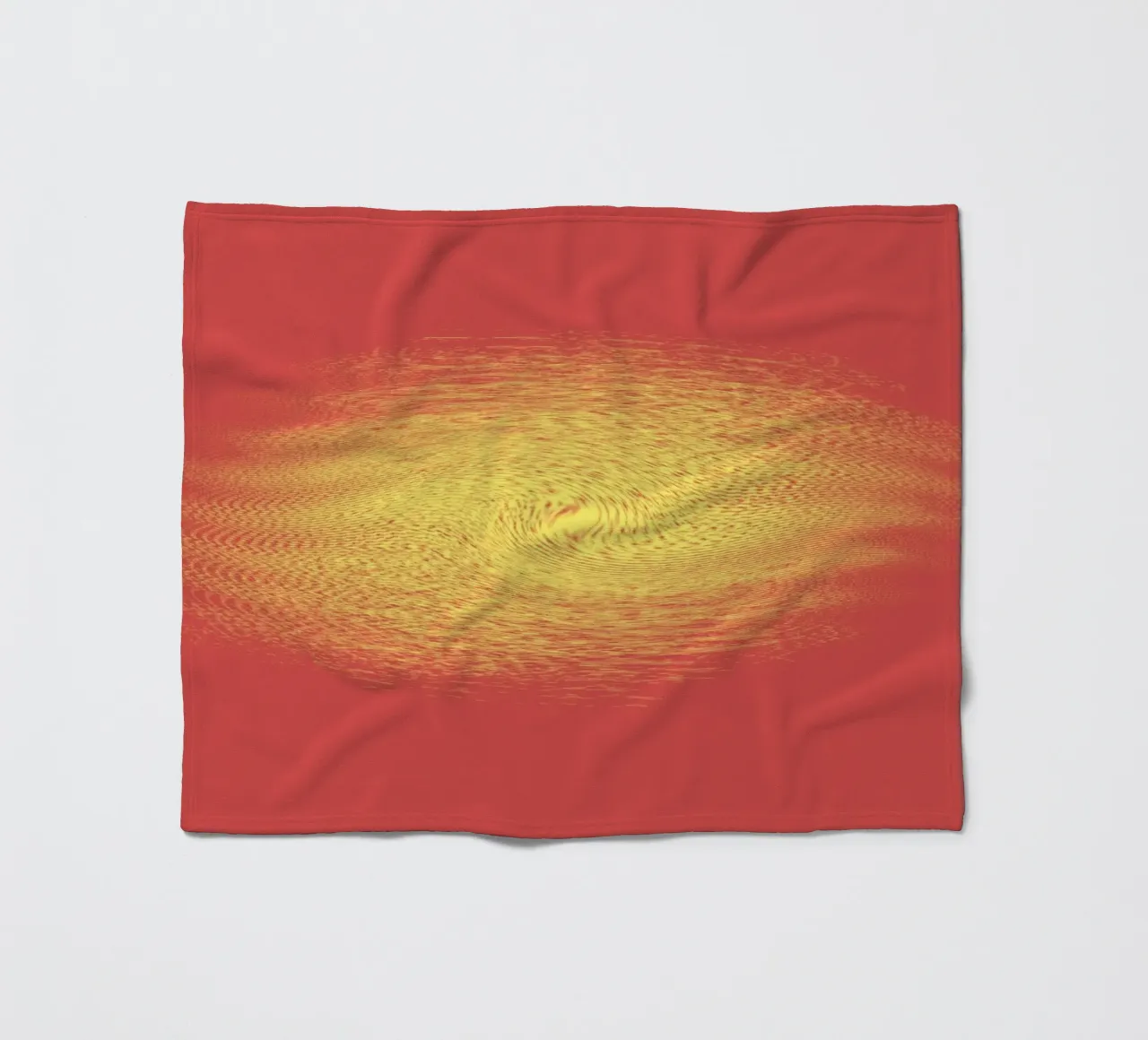 Abstract dynamic pattern in red and yellow fleece blanket by Something for you