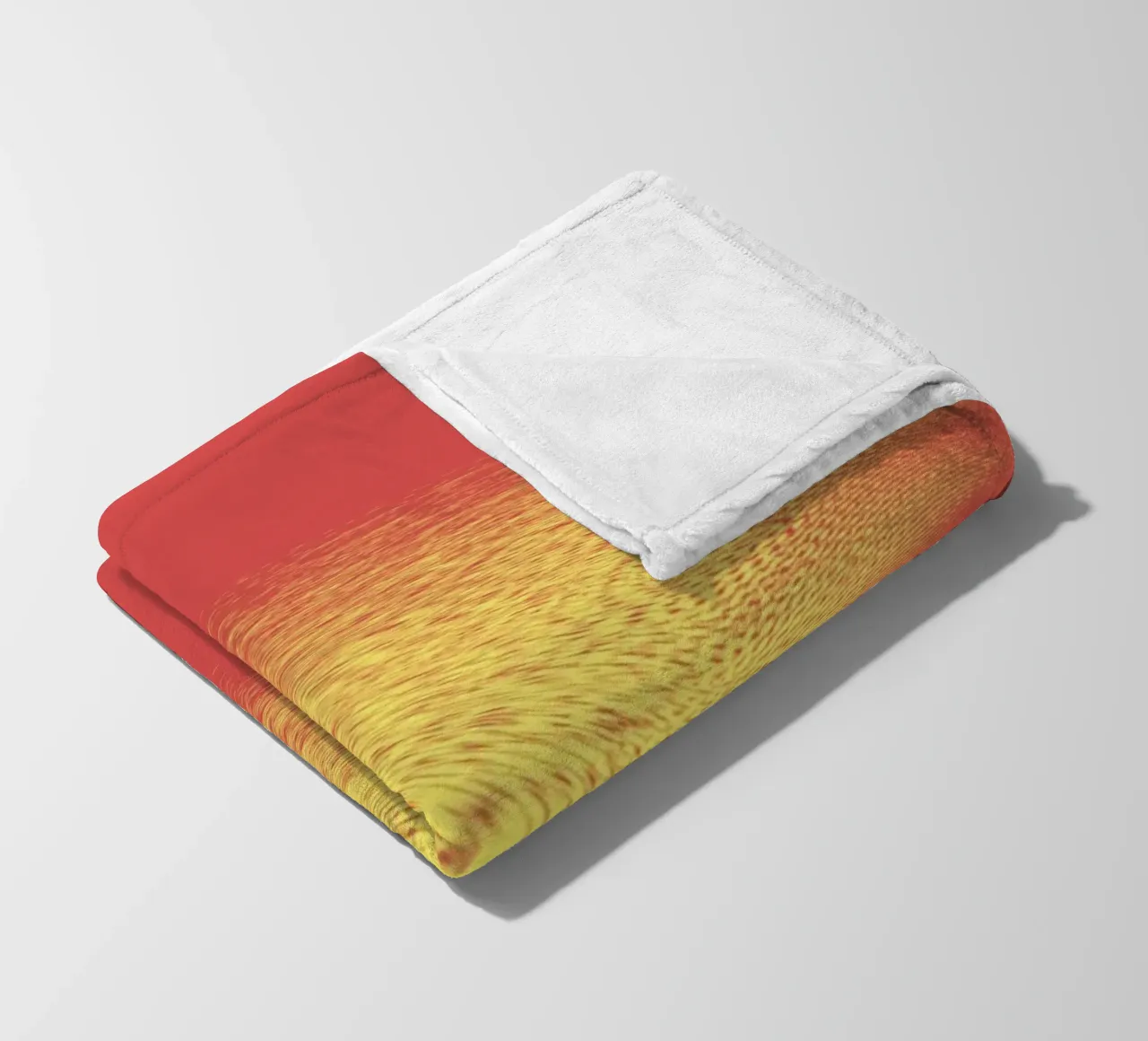 Abstract dynamic pattern in red and yellow fleece blanket by Something for you