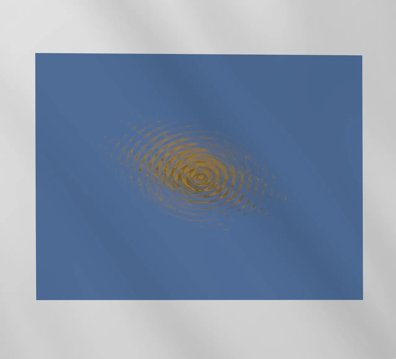 Abstract dynamic circular pattern in blue and yellow backlit film by Something for you