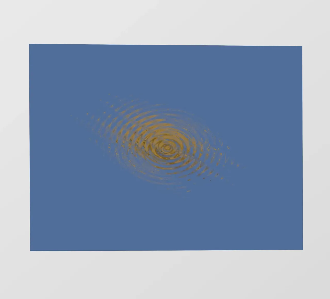 Motif circulaire abstrait et dynamique en bleu et jaune bâche pvc de Something for you