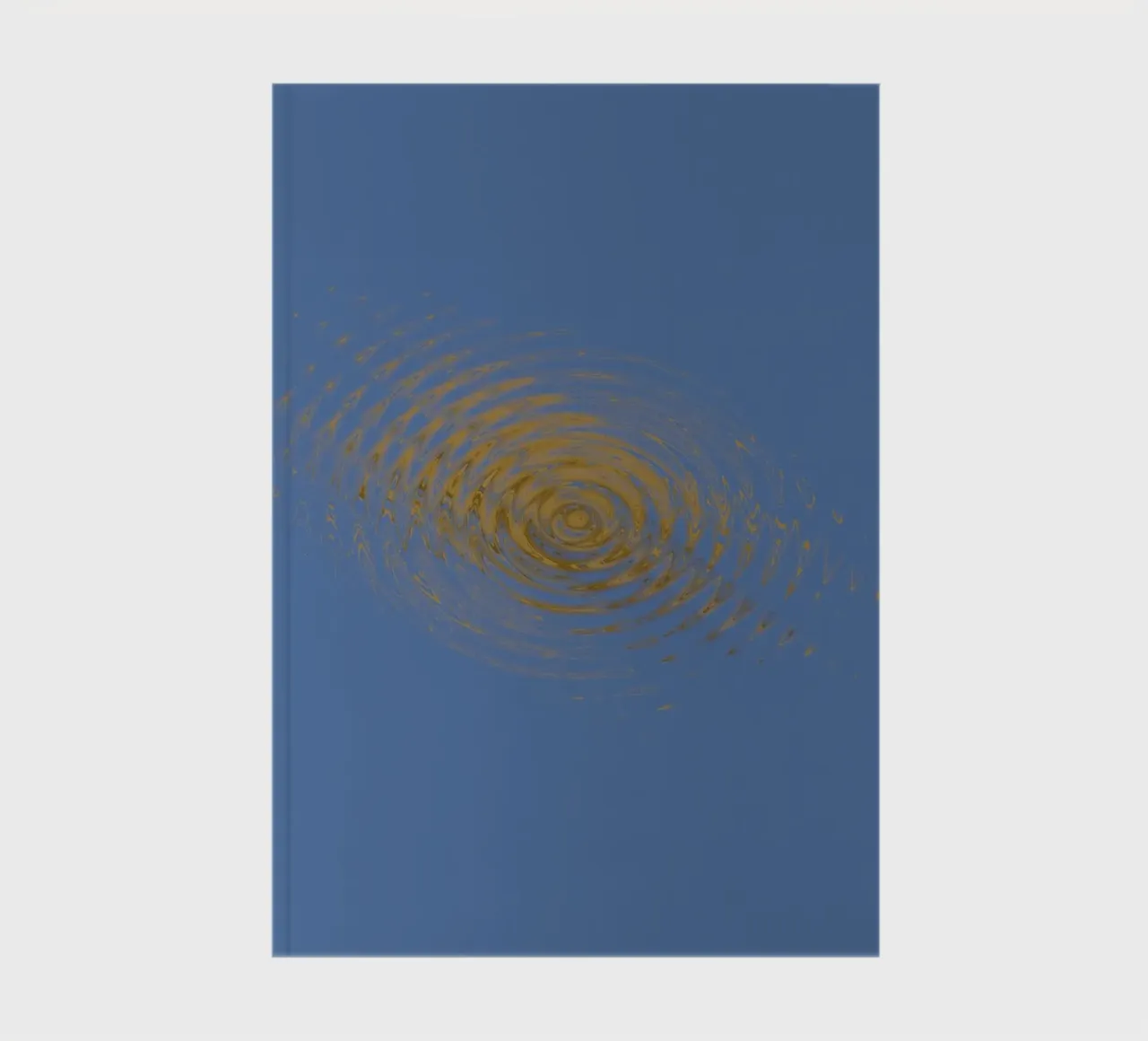 Abstract dynamic circular pattern in blue and yellow notebook by Something for you