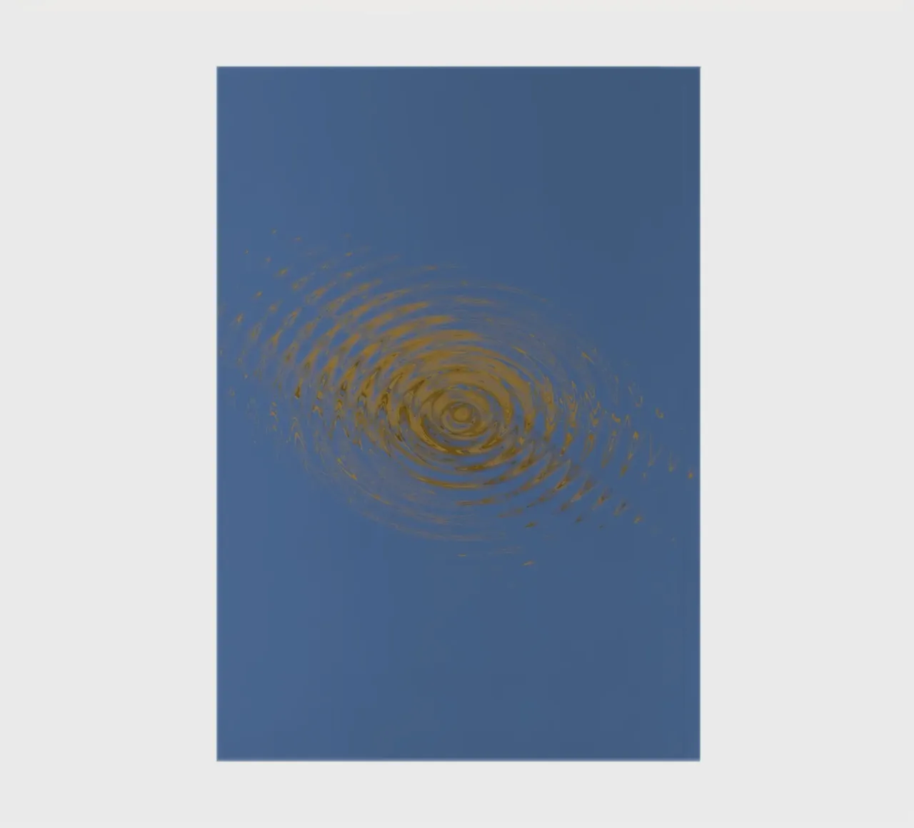 Abstract dynamic circular pattern in blue and yellow notebook by Something for you