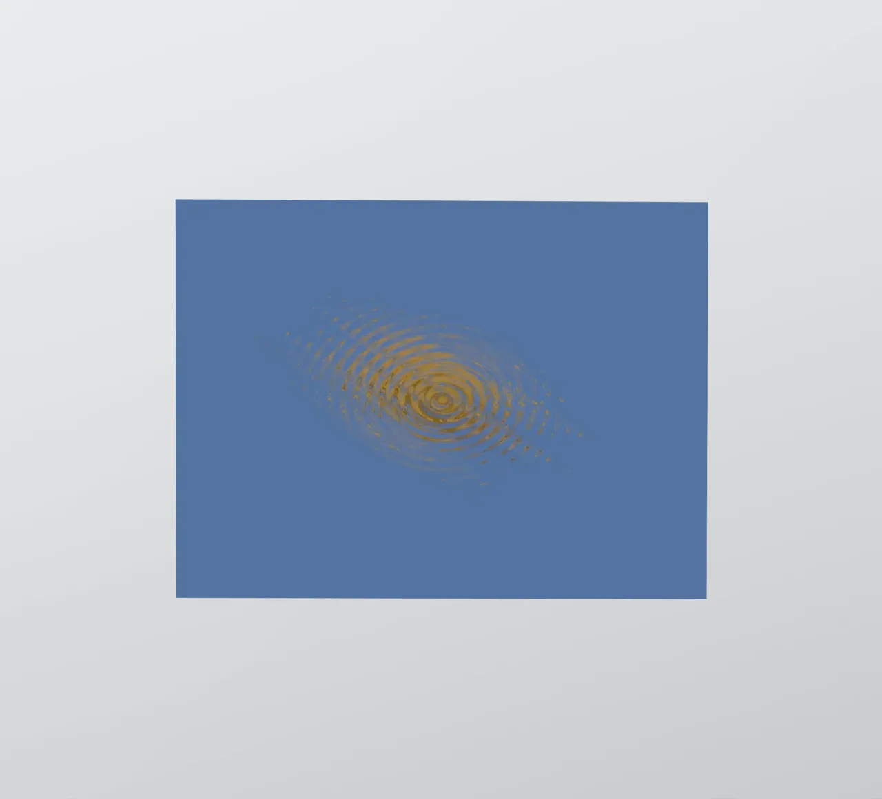 Motif circulaire abstrait et dynamique en bleu et jaune autocollant de Something for you