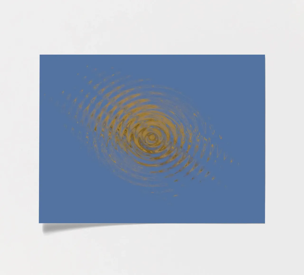 Abstract dynamic circular pattern in blue and yellow sticker sheet by Something for you