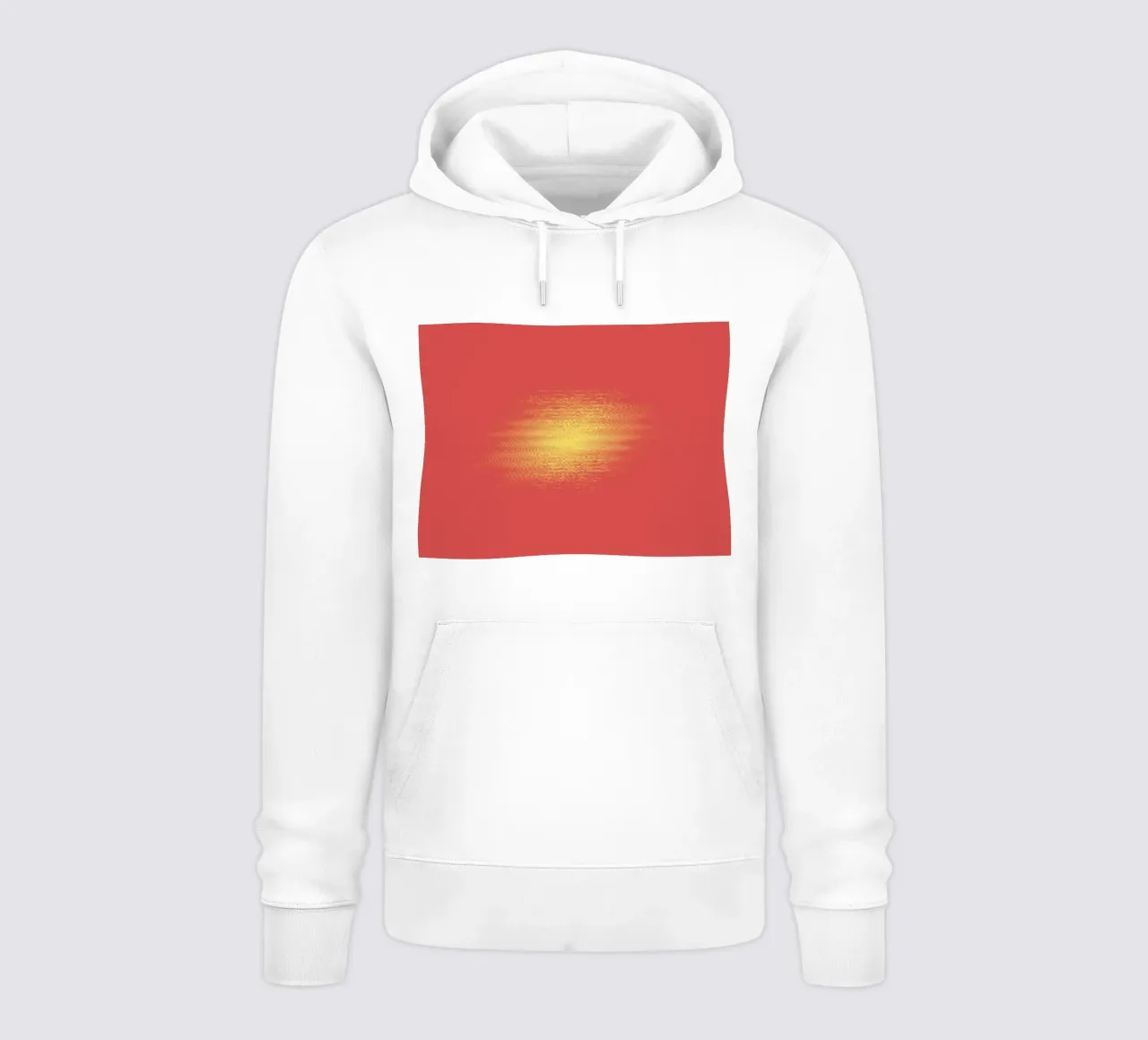 Motif horizontal dynamique abstrait en rouge et jaune sweat à capuche de Something for you