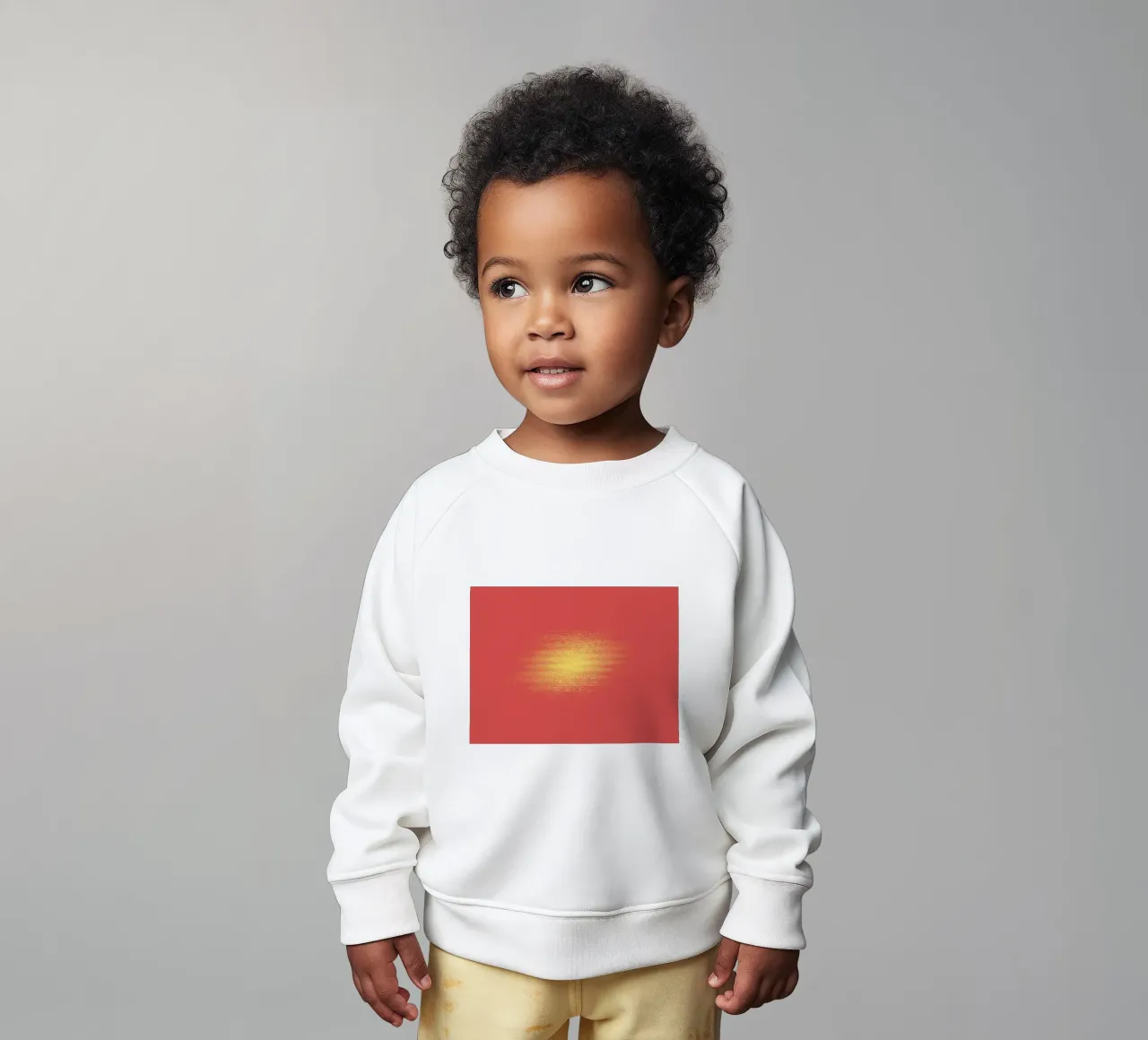 Motif horizontal dynamique abstrait en rouge et jaune sweat pour bébé de Something for you