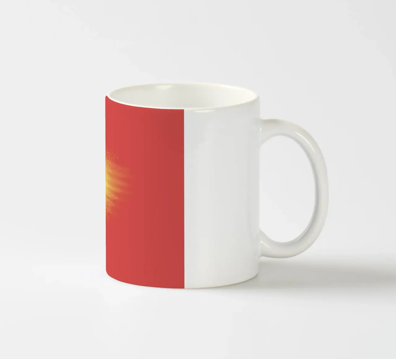 Motif horizontal dynamique abstrait en rouge et jaune mug en céramique de Something for you