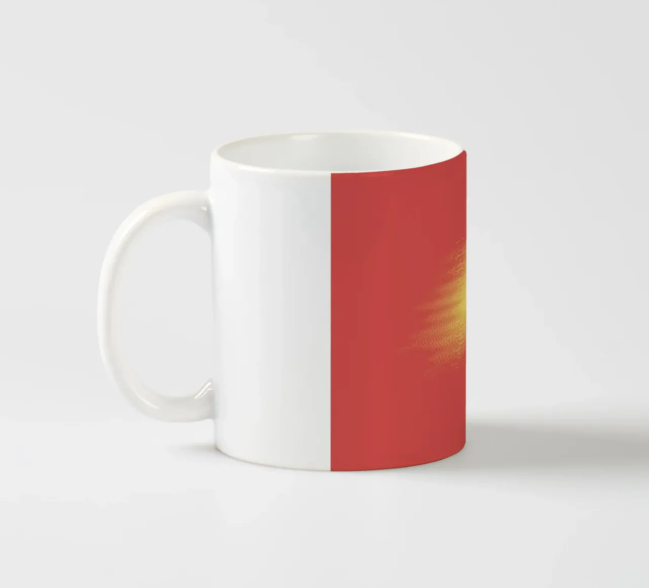 Motif horizontal dynamique abstrait en rouge et jaune mug en céramique de Something for you