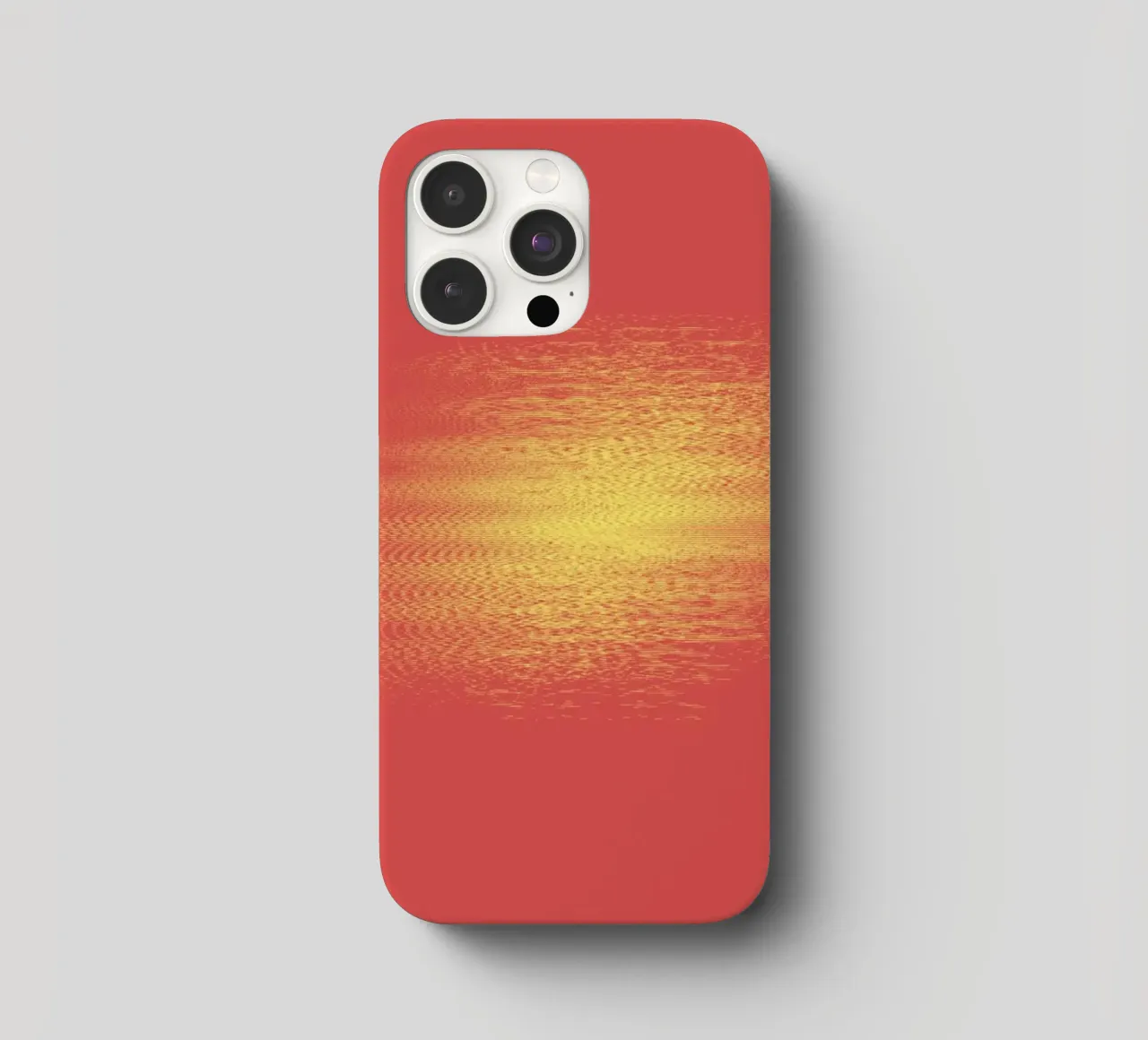 Abstract dynamic horizontal pattern in red and yellow iphone case by Something for you