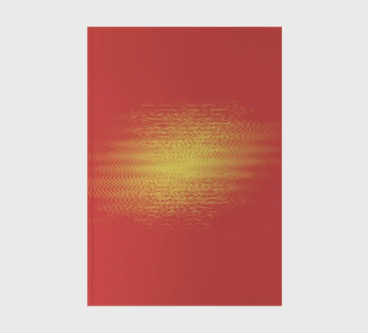Abstract dynamic horizontal pattern in red and yellow notebook by Something for you