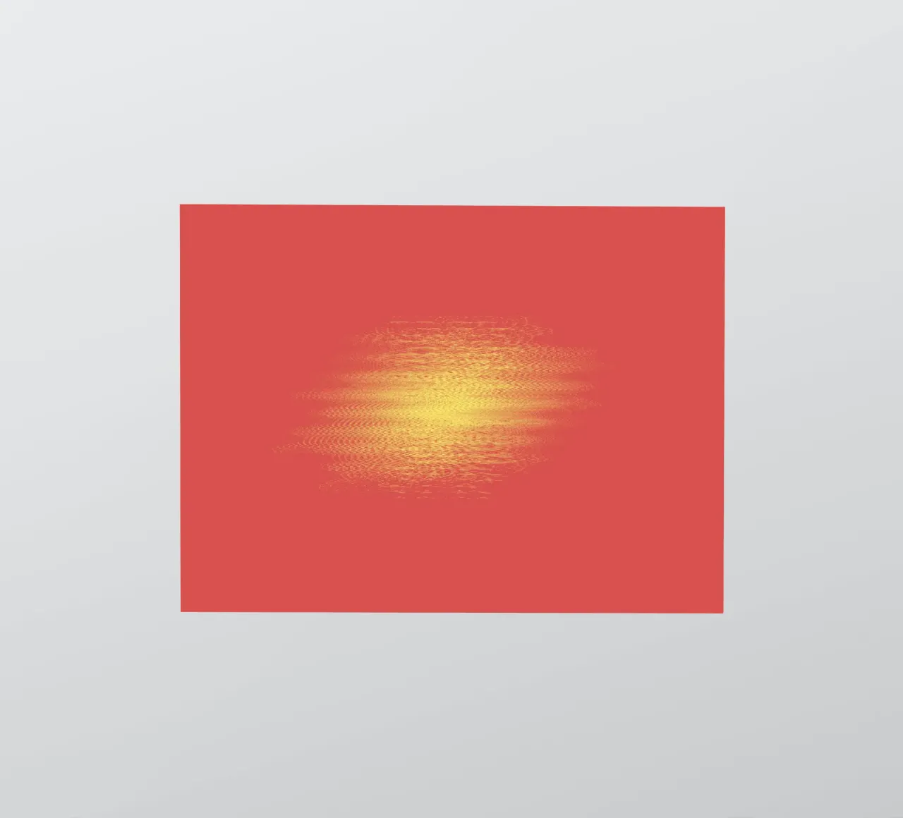 Motif horizontal dynamique abstrait en rouge et jaune autocollant de Something for you