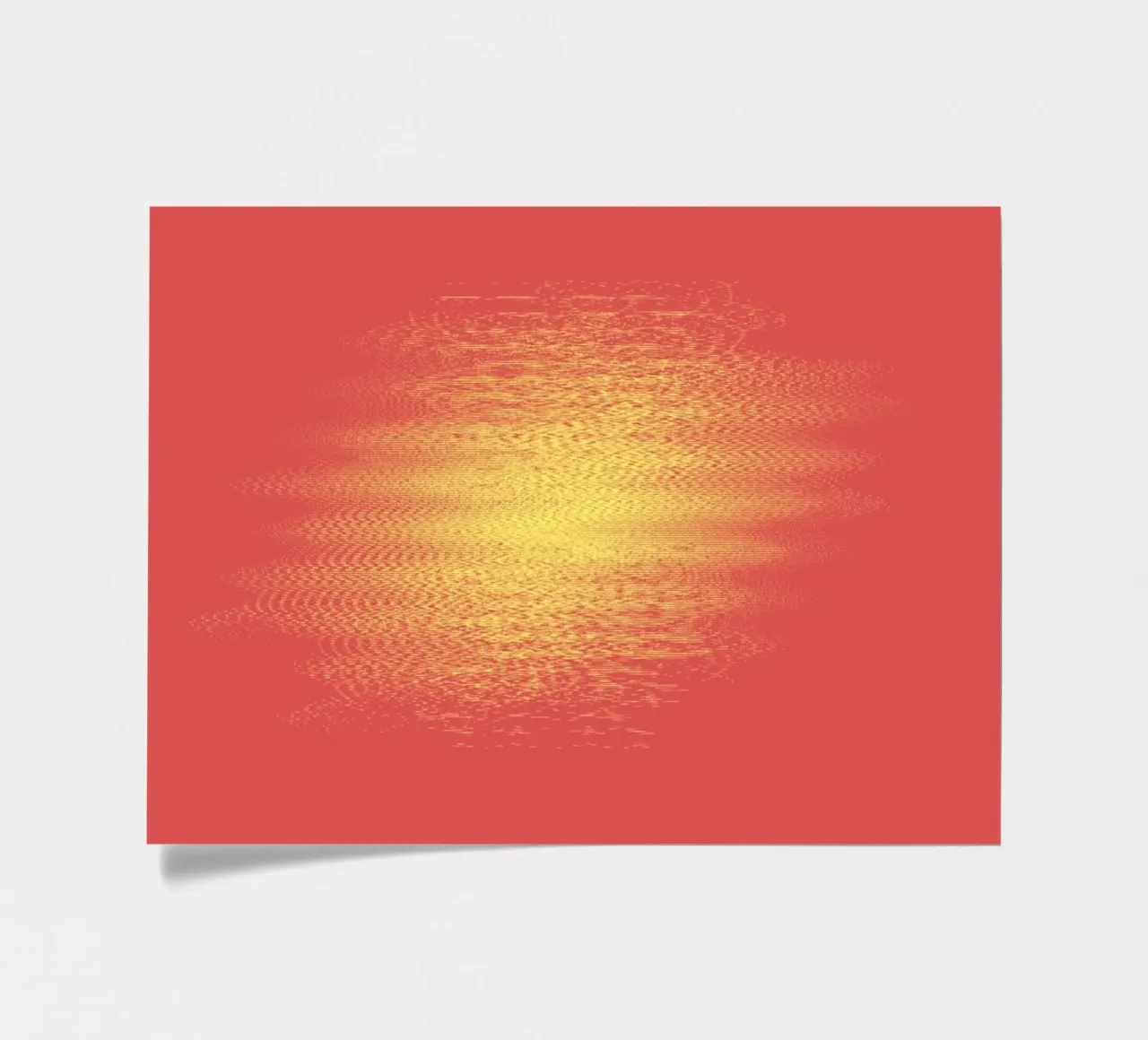 Abstract dynamic horizontal pattern in red and yellow sticker sheet by Something for you