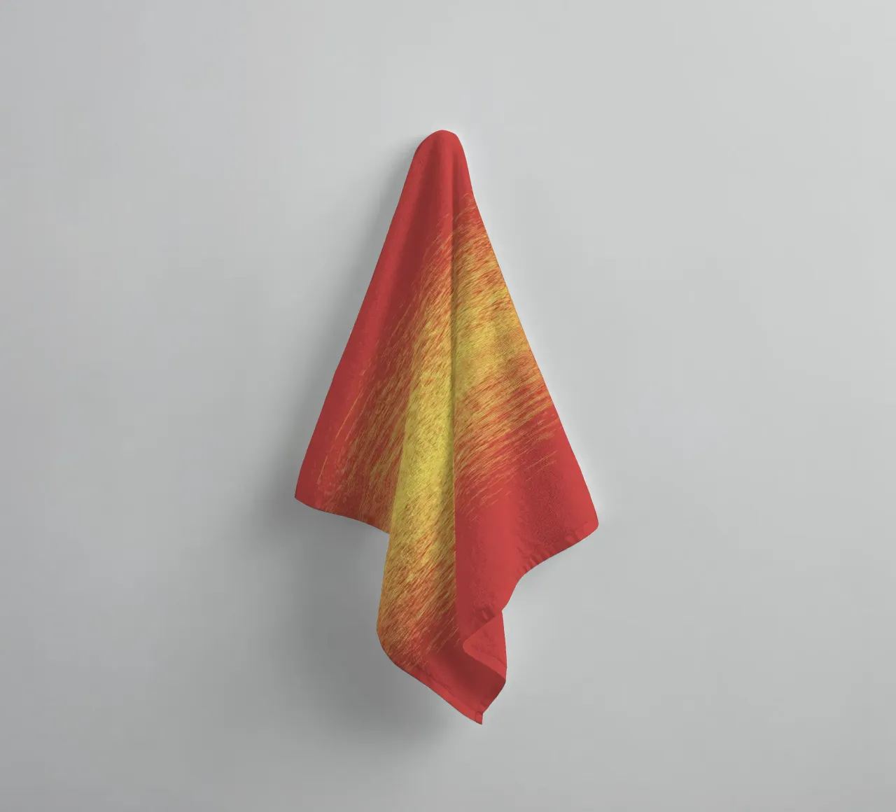 Motif horizontal dynamique abstrait en rouge et jaune serviette de bain de Something for you