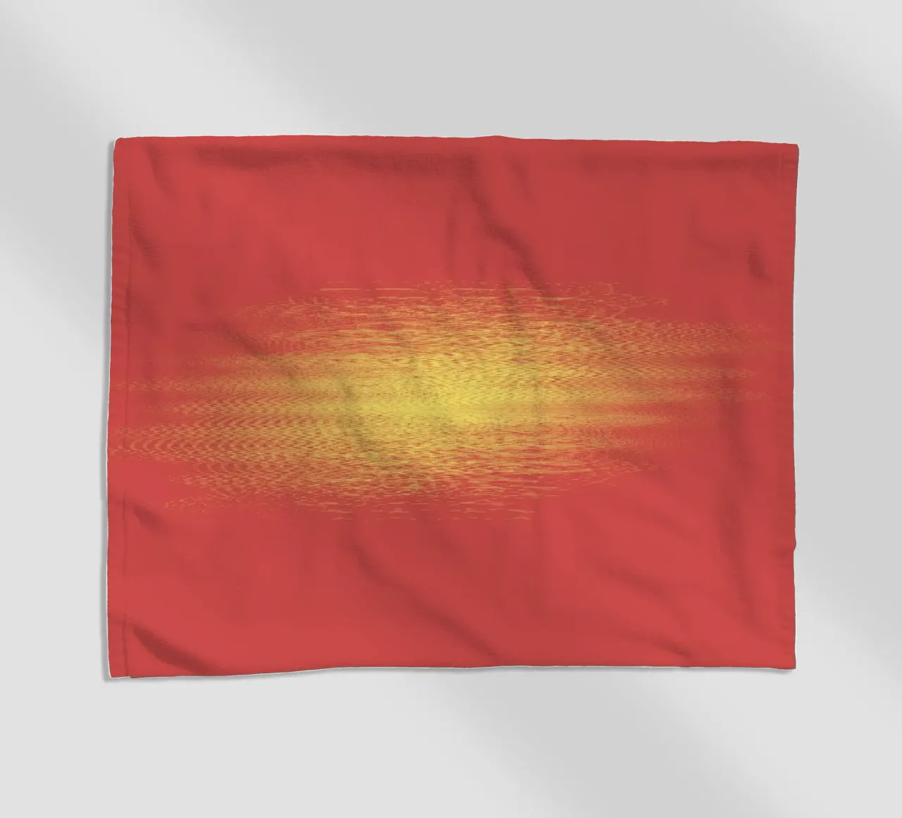 Abstract dynamic horizontal pattern in red and yellow beach towel by Something for you