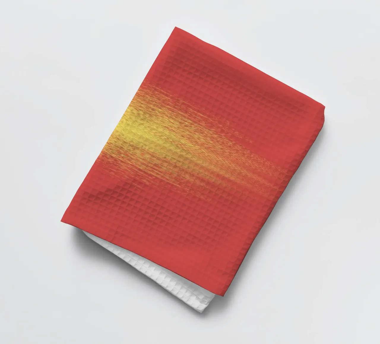 Motif horizontal dynamique abstrait en rouge et jaune torchon de Something for you