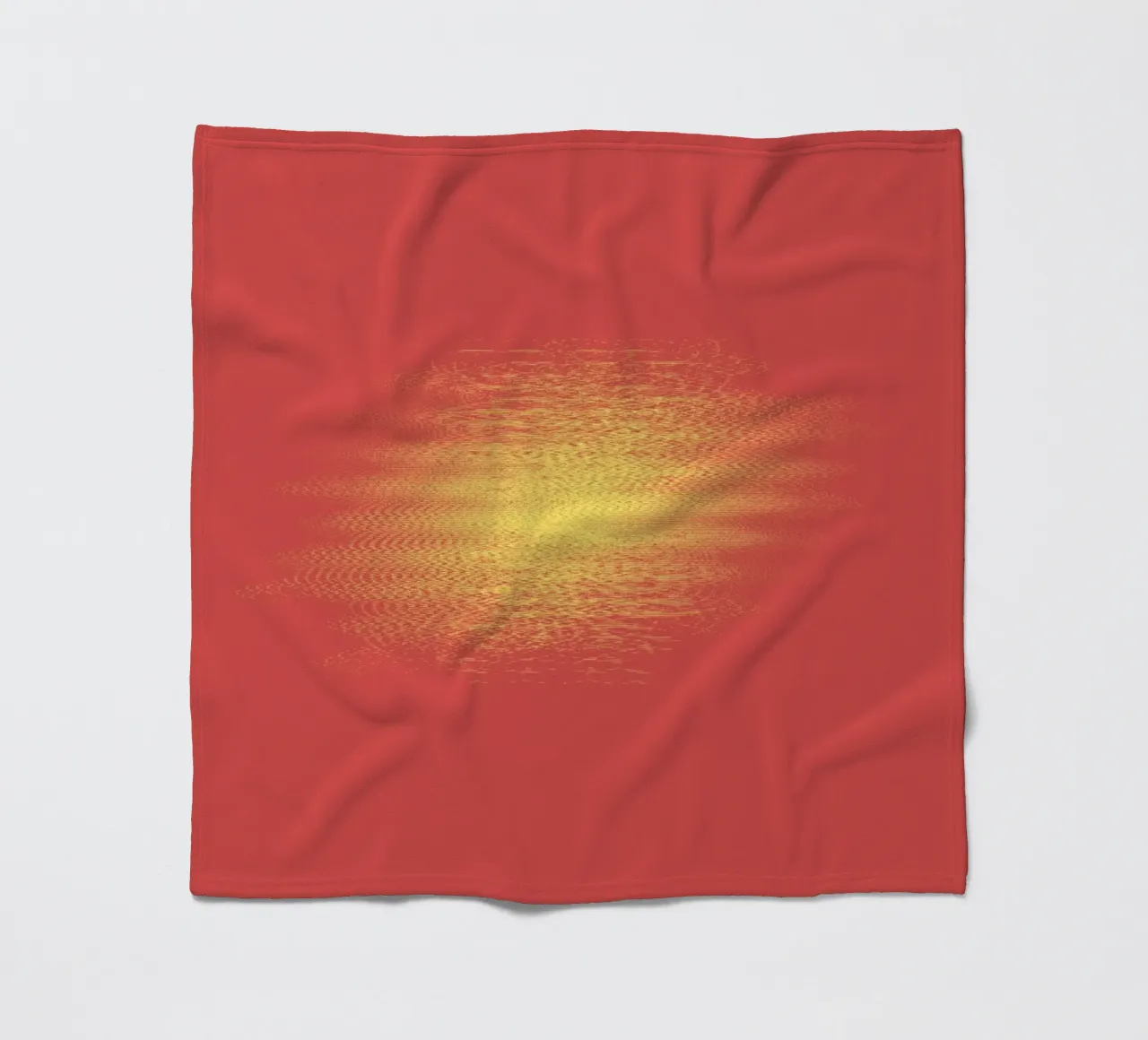 Abstract dynamisch horizontaal patroon in rood en geel fleecedeken van Something for you