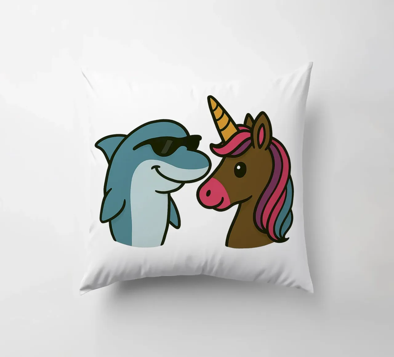 Einhorn & Delfin cuscino da Vintage Van Gogh