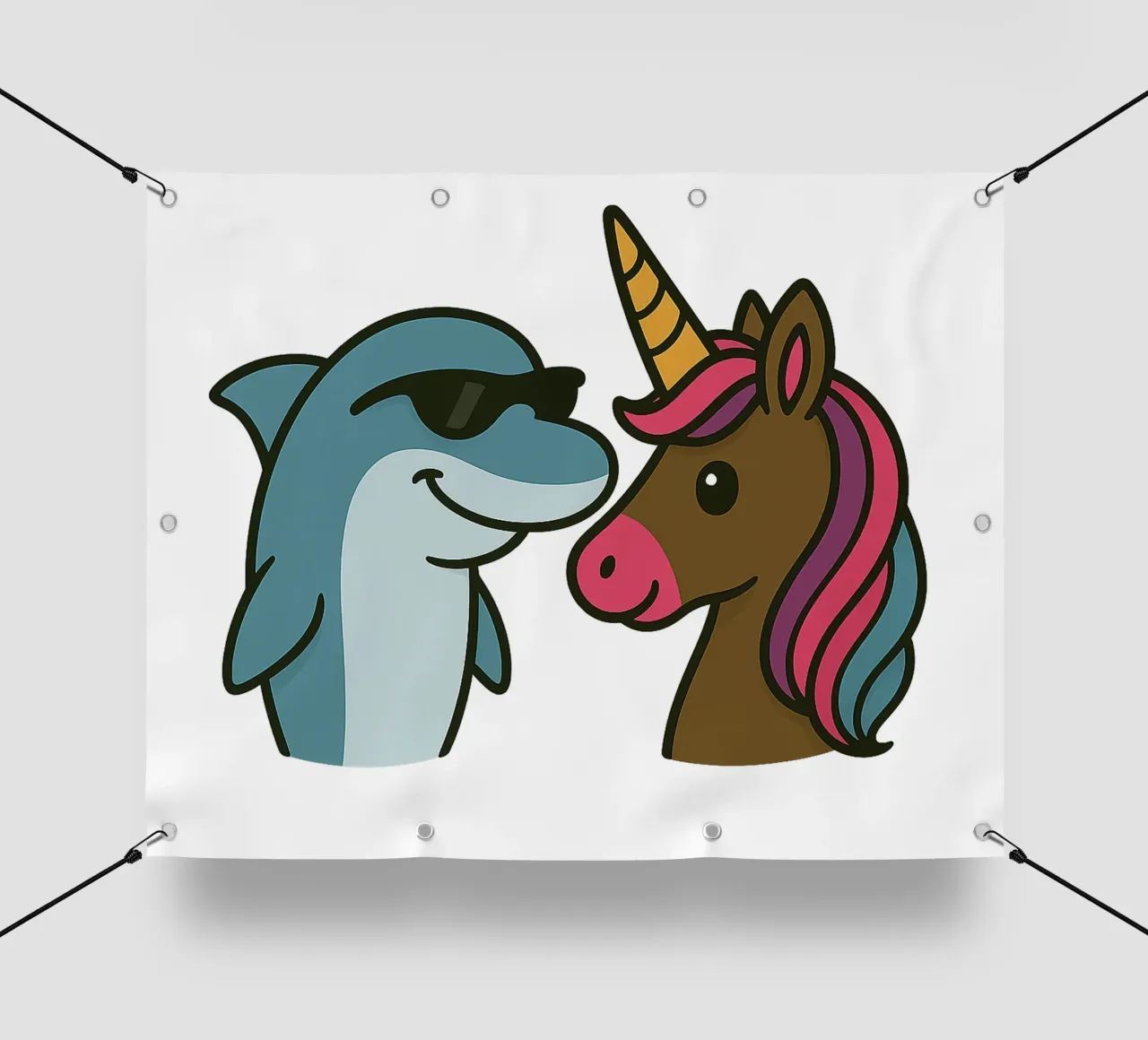 Einhorn & Delfin telo in pvc da Vintage Van Gogh